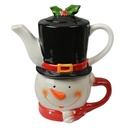 Tea for One Weiß Schwarz 19x11x21 cm / 525 ml / 425 ml