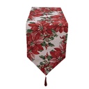 Runner da Tavola Beige Rosso 33x180 cm