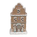 Dekoration Haus mit LED Braun Rosa 12x9x20 cm / 3xAAA