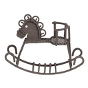 Décoration cheval à bascule Marron 9x3x6 cm