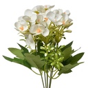 Deko Ast mit Blumen Weiß Grün 15x15x30 cm