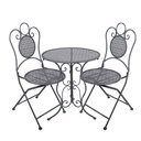 Tafel + 2 stoelen Ø 60x71 / 50x40x93 cm (2)