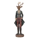 Dekoration Hirsch Braun Blau 13x12x42 cm