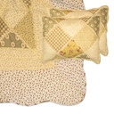 Copriletto Verde Beige 230x250 cm / 2x federa 50x70 cm