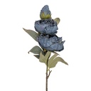 Branche de décoration avec fleurs Bleu Vert 16x16x72 cm
