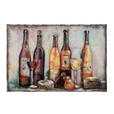 Mur Déco bouteilles de vin 120x6x80 cm