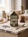 Decoratie huisje met LED 4x4x8 cm