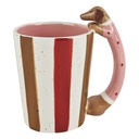 Becher Rot Rosa 14x9x13 cm