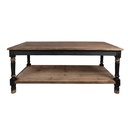 Tisch Schwarz Braun 200x100x85 cm
