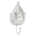Gancio Appendiabiti Foglia Bianco 8x5x17 cm