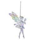 Pendentif décoratif Fée Couleur argent 9x1x15 cm