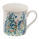 Becher Weiß, Blau 12x9x9 cm / 330 ml