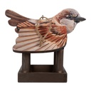 Vogelfutterhaus Braun Beige 17x25x21 cm