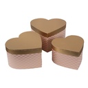 Opbergdoos hart (3) 27x24x15 / 24x21x14 / 21x19x12 cm
