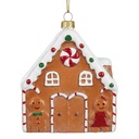 Christmas Bauble Brown White 10x3x12 cm