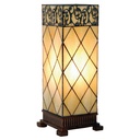 Wall Lamp Tiffany Beige, Brown 18x18x45 cm E27/max 1x40W