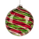 Weihnachtskugel Rot Grün Ø 12x12 cm