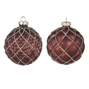 Christbaumkugel Rot Ø 8x8 cm (set 2)