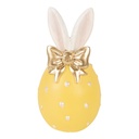 Decorativa Uovo Giallo Bianco Ø 6x12 cm