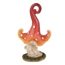 Décoration Champignon Rouge Beige 10x6x17 cm