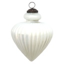 Weihnachtskugel Weiß Ø 10x11 cm