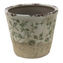 Blumentopf für Innen Grün, Weiß Ø 16x16 cm