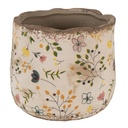 Flower Pot Inside Beige Yellow Ø 14x12 cm