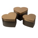 Opbergdoos hart (3) 27x24x15 / 24x21x14 / 21x19x12 cm