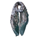 Foulard Donna Stampato Verde 90x180 cm