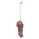 Decoratie hanger dennenappel 5x5x12 cm