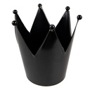 Teelichthalter Krone Schwarz Ø 13x14 cm