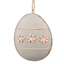 Decorazione pendente uovo Grigio 10x2x8 cm