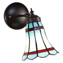 Wall Lamp Tiffany Blue, Red 17x12x23 cm E14/max 1x40W