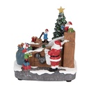 Decoratie kerstman met LED 20x16x20 cm / 3xAA