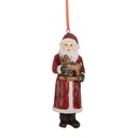 Décoration pendentif Père Noël Rouge Blanc 4x3x11 cm