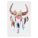 Decorazione da parete Bianco, Marrone 20x1x30 cm
