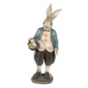 Decoration Statue Rabbit Brown Green 17x10x38 cm