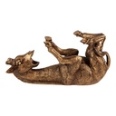 Wine Rack Giraffe Gold colored Bronze colored 33x13x16 cm