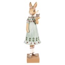 Decoration Statue Rabbit Brown Green 9x8x28 cm