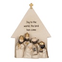 Decorazione Natalizie Figure del presepe di Natale Beige Color oro 16x6x21 cm