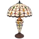 Tiffany Tischlampe Beige ,Braun Ø 40x60 cm E27/max 2x60W E14/max 1x15W