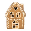 Decoratie huisje met LED 8x6x11 cm