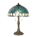 Table lamp Tiffany Blue Ø 40x61 cm E27/max 2x60W