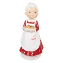Christmas Decoration Mrs. Claus Red White 10x10x20 cm