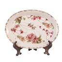 Dekoration Teller Beige Rosa 25x18x3 cm