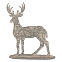 Image de décoration Renne Gris Beige 17x8x18 cm