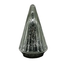 Statue Natalizie Albero di natale con LED Color argento Ø 11x19 cm