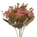 Deko Ast mit Blumen Rosa Grün 12x10x29 cm