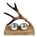 Portacandele Marrone 17x7x17 cm