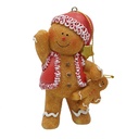 Anhänger Lebkuchenmännchen Braun Weiß 6x4x9 cm